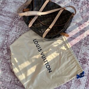 Louis Vuitton Monogram Black and Tan Shoulder Bag